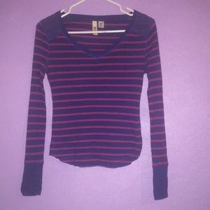 Blue and Pink stripped long sleeve